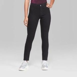 NWT Wild Fable High Rise Skinny Black Jeans 14 Minimalist Simple
